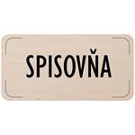 Ceduľka na dvere - Spisovňa, drevená tabuľka, 160 x 80 mm