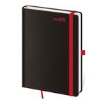 Denný diár A5 2025 Black Red 