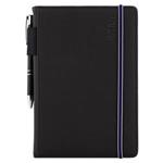 Diár AMOS týždenný A5 2026  - čierna/modrá gumička