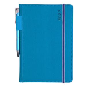 Diár AMOS týždenný A5 2027 slovenský - modrá/modrá gumička