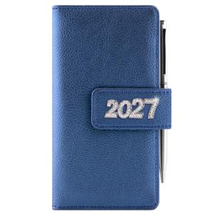 Diár BRILIANT týždenný vreckový 2027 slovenský - modrá