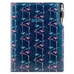 Diár DESIGN denný A4 2025 - modrá -  Flamingo