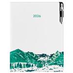 Diár DESIGN denný  A4 2026 český - biela - hory