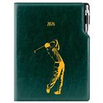Diár DESIGN denný  A4 2026 český - zelená - Golf muž