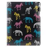Diár DESIGN denný  A4 2027 český - čierna - zebra