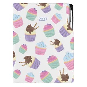 Diár DESIGN denný A4 2027 - Cupcake