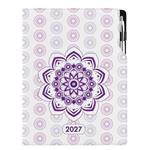 Diár DESIGN denný A4 2027 - Mandala fialová