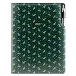 Diár DESIGN denný A4 2027 - zelená - Vetvičky