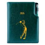 Diár DESIGN denný  A5 2026 slovenský - zelená - Golf muž