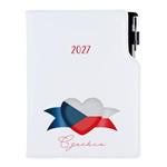 Diár DESIGN denný A5 2027 slovenský - biela - Česko - vlajka
