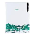 Diár DESIGN denný  A5 2027 slovenský - biela - hory