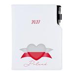 Diár DESIGN denný A5 2027 slovenský - biela - Poľsko - vlajka