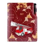 Diár DESIGN denný  A5 2027 slovenský - bordová - Hasič