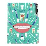 Diár DESIGN denný  A5 2027 slovenský - mätová - zubár