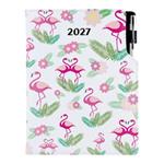 Diár DESIGN denný A5 2027 slovenský - Plameniak