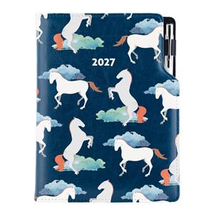 Diár DESIGN denný B6 2027 - modrá - Kone