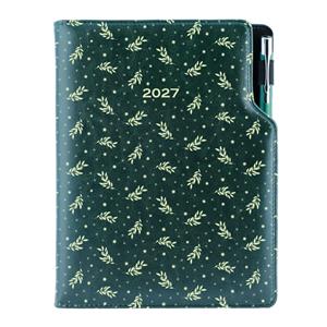 Diár DESIGN denný B6 2027 - zelená - Vetvičky