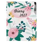 Diár DESIGN týždenný A4 2027 - Kvety