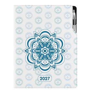 Diár DESIGN týždenný A4 2027 - Mandala modrá