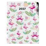 Diár DESIGN týždenný A4 2027 - Plameniak