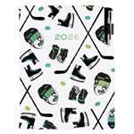 Diár DESIGN týždenný A5 2026  - Hokej