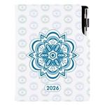Diár DESIGN týždenný A5 2026  - Mandala modrá