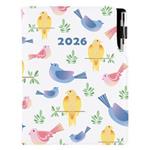 Diár DESIGN týždenný A5 2026  - Vtáky