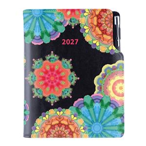 Diár DESIGN týždenný B5 2027 - čierna - Kaleidoskop