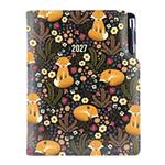 Diár DESIGN týždenný B6 2027 - čierna - Líška