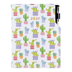 Diár DESIGN týždenný B6 2027 - Kaktus