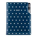 Diár DESIGN týždenný B6 2027 - modrá - Bodky