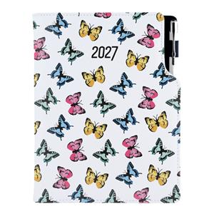Diár DESIGN týždenný špeciál A5 2027 - Motýle farebné