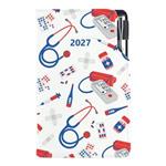 Diár DESIGN týždenný vreckový 2027 český - Doktor