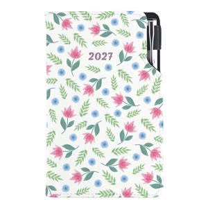 Diár DESIGN týždenný vreckový 2027 slovenský - Jarné kvety