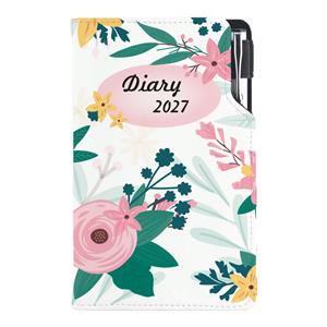 Diár DESIGN týždenný vreckový 2027 slovenský - Kvety