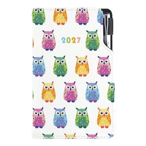 Diár DESIGN týždenný vreckový 2027 slovenský - Sova