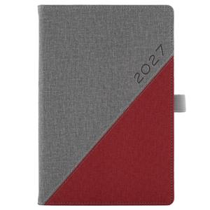 Diár DIEGO denný A5 2027 slovenský - sivá/červená