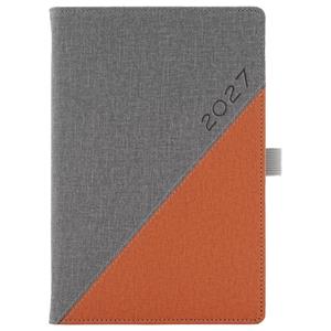 Diár DIEGO denný A5 2027 slovenský - sivá/oranžová