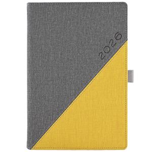 Diár DIEGO týždenný A5 2026 - sivá/žltá