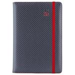 Diár ELASTIC týždenný A5 2026  - grafit/červená gumička