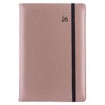 Diár ELASTIC týždenný A5 2026  - púdrová/čierna gumička