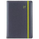Diár ELASTIC týždenný špeciál A5 2027 - grafit/zelená gumička