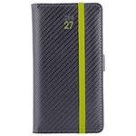 Diár ELASTIC týždenný vreckový 2027 slovenský - grafit/zelená gumička