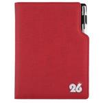 Diár GEP CRYSTAL týždenný A5 2026  - červená pastelová