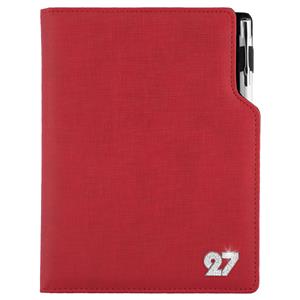 Diár GEP CRYSTAL týždenný A5 2027 slovenský - červená pastelová