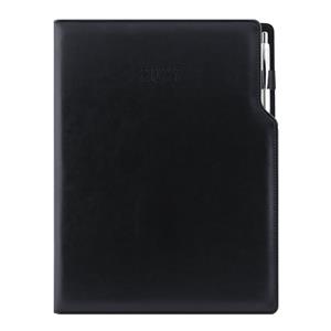 Diár GEP s perom denný A4 2027 - čierna/čierne vnútro