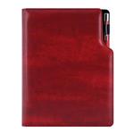 Diár GEP s perom denný A5 2027 slovenský - bordó žíhaná