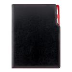 Diár GEP s perom týždenný A4 2027 - čierna/červené vnútro