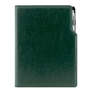 Diár GEP s perom týždenný A4 2027 - zelená