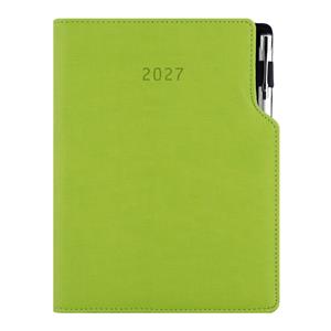 Diár GEP s perom týždenný B5 2027 - zelená svetlá